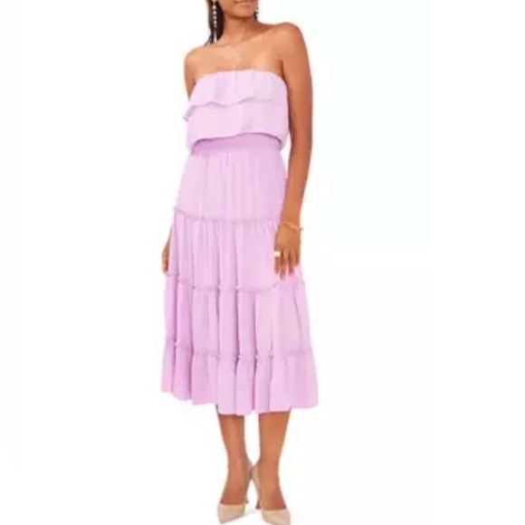 1. State Dresses & Skirts - NWT 1. State Strapless Ruffle Tiered Maxi Dress